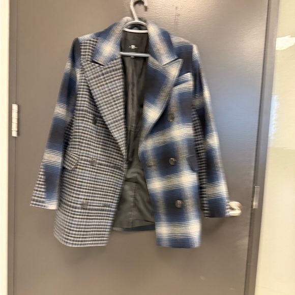 7 For All Mankind M patchwork pea coat mint condition- very beautiful and fun! - Picture 8 of 11